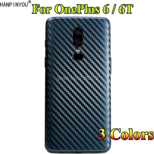 For OnePlus One Plus 6 6T 6.4" 3D Gradient Carbon Fiber Back Cover Rear Decal Skin Phone Protective Sticker Film Protector