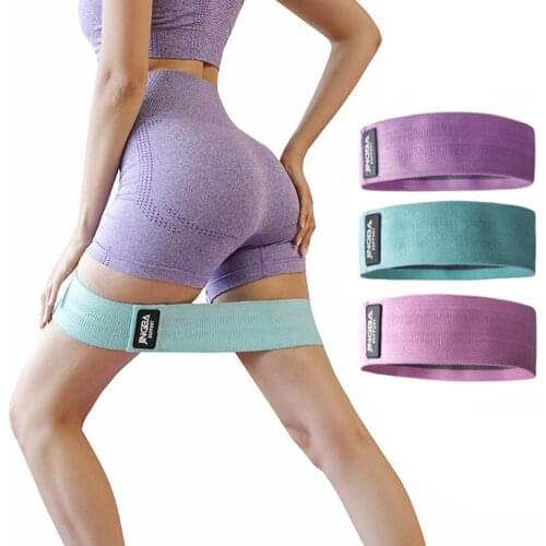Resistance Band Thick Elastic Stretch Fitness Booty Loop Bands Polyester Cotton Non-Slip Yoga Workout Bands for Squats Yoga