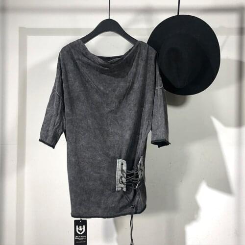 Owen seak Men T Shirt Mens Clothing Hip Hop Tops Tees High Street Summer Japanese Male Solid OverSized Streetwear T Shirt