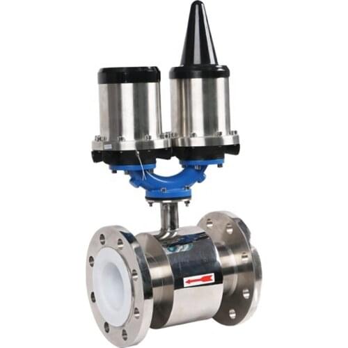 Gprs battery power operated salt water electromagnetic flow meter GSM