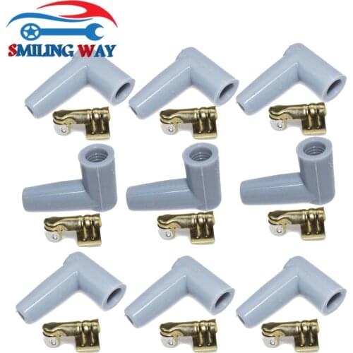 HEI Spark Plug Ignition Distributor Wire Boot and Terminal Ends Connector Kits 90 Degree Set of 9