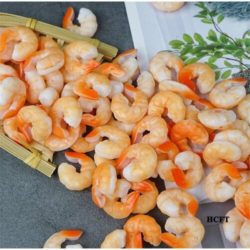 Shrimp meat simulation food props hotel restaurant dining room hall Kitchen store shop decoration fake Peeled Prawns model