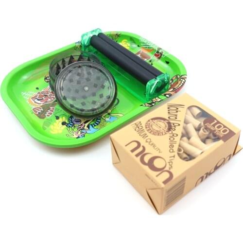 Rolling Tips Tobacco Roller Cigarette Case With Manual Tobacco Grinder New