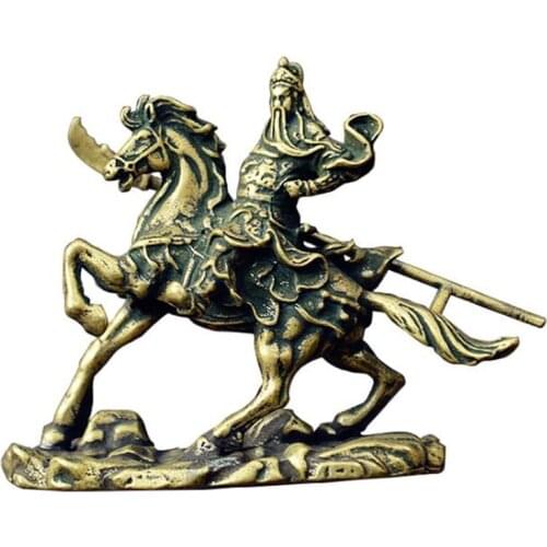 Casting Metal Retro God of War Ornaments Gifts 3D Figurine Mini Pendants Collect Home Office Room Desktop Decoration Sculpture