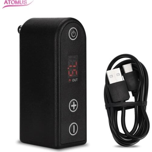 Mini LED Protable Display Wireless Tattoo Power Supply Battery Pack DC/RCA Power Supply Rotary Tattoo Machine Pen Accessories