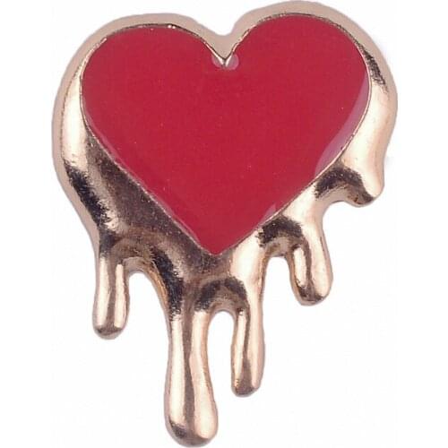 Trendy Red Heart Enamel Brooch Love Brooches Pin Women Men Charm Jewelry Button Badge Denim Jacket Clothes Collar DIY Bijoux Hot