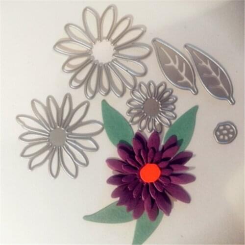 Flowers Leaves Set Metal Die Cutting For Household DIY Scrapbooking Photo Album Decorative Embossing Folder Paper Cards Crafts
