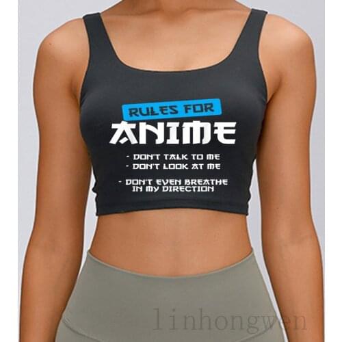 Rules For Anime Manga Art Cosplay Otakues Tank Top Anti-Wrinkle Letter Summer Funny Casual S-XXL Costume Designer Tops Tee Vest