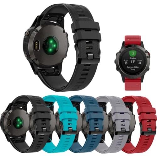 26 22 20mm Watchband For Garmin Fenix 6 6X Pro 5 5X Plus 3HR Silicone Band Fenix6 Fenix5 Watch Quick Release Easyfit Wrist Strap
