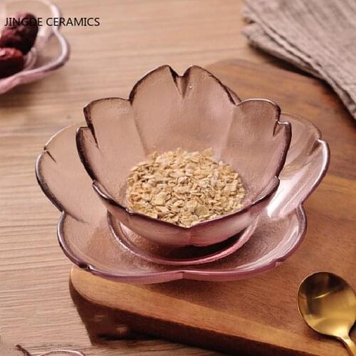 Japanese Cherry Blossoms Modeling Glass Sauce Dish Small Plate Sauce Dish Small Dish Vinegar Dish Home Decor Kitchen Utensils