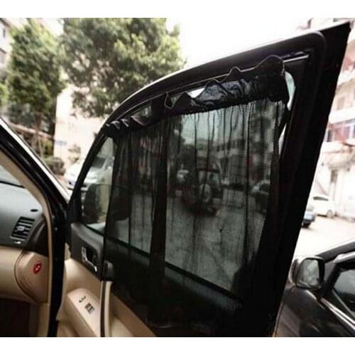 Youwinme 1 Pair Car Side Windows Curtain Sunshade Mesh Gauze Auto Windshield Sunshade Shield Visor UV Protection Suction Cups