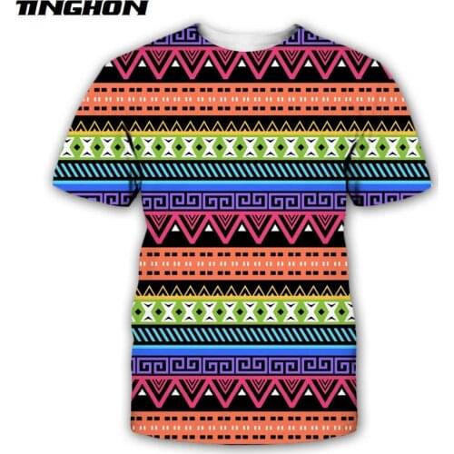 XS-7XL Summer New Vintage Fashion bohemian t-shirt tribal totem 3D Printed Men Women Streetwear Casual T shirts 04