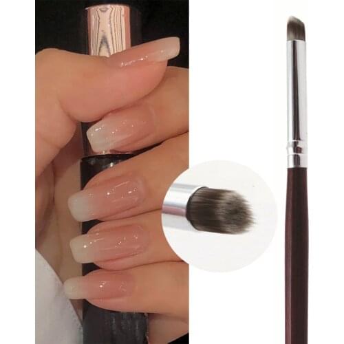 1pcs Nail Brush Nail Art Oblique Mouth Brush Gradient Pen Brown Soft Hair Star Smudge Painting Pen Nail Drawing Pen Nail Brushes