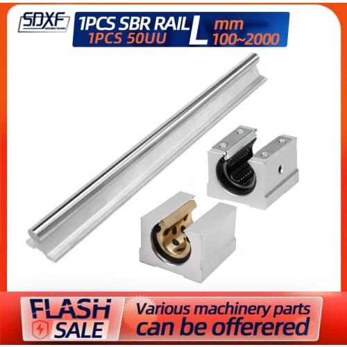 1 pcs SBR50 length is 100-2000mm, any length is needed, please leave a message, with a SBR copper sleeve/press plate