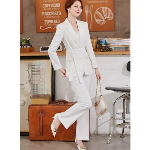 2021 high-end light luxury professional suit female Korean fashion autumn and winter new elegant business suit
