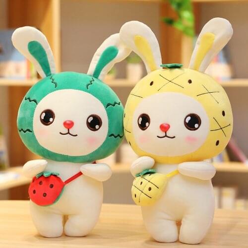 30-80cm Cartoon Fruit rabbit Doll Plush toy soft animal stuffed Kawaii Toy Appease baby kid Lovely Birthday Valentines Day gift