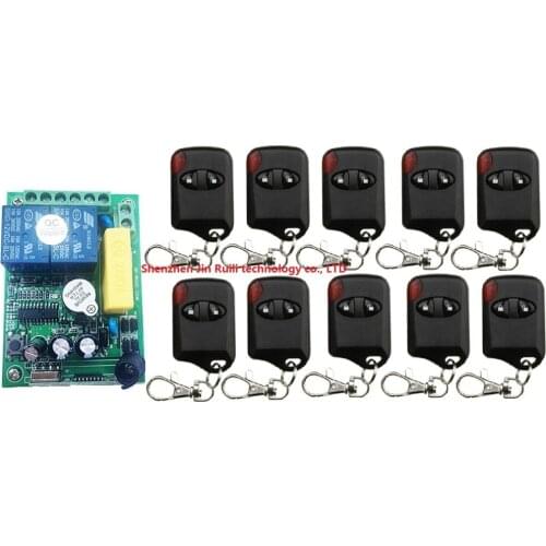 AC 220V 2 Channel Wireless Remote Control Switch 1 pcs receiver + 10 pcs cats eye transmitter & Smart home + Simple operation