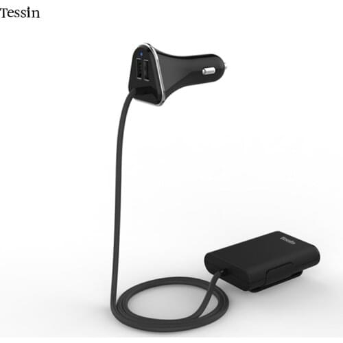 INGMAYA 4 Ports USB Car Charger 48W 5V9.6A Drives 6FT Cable For iPhone 4S 5 5S 6 7 Plus iPad Samsung Huawei ZTE LG GPS Adapter