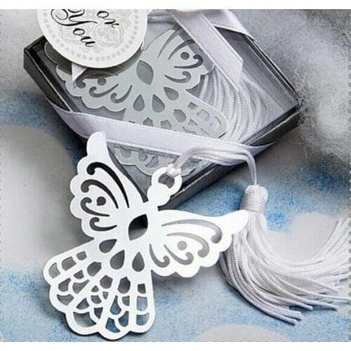 Free Shipping 10pcs/lot "Cartoon Eagle" Metal Bookmark With Tassels Ribbon Gift Box For Party Gift Or Souvenirs