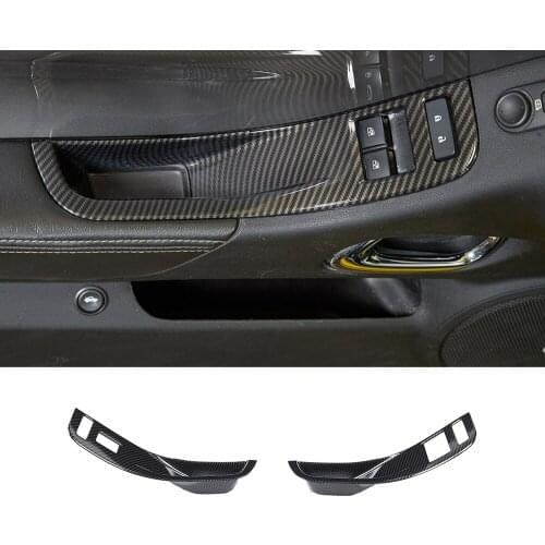 For Chevrolet Camaro 2010 2011 2012 2013 2014 2015 Car Window Lift Panel Decoration Cover Car Interior Accessories Carbon Fiber