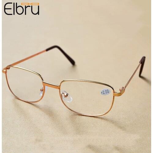 Elbru Simple Fashion Clear Lens Reading Glasses Ultralight Magnifying Eyewear Portable Gift For Parents Presbyopic Magnification
