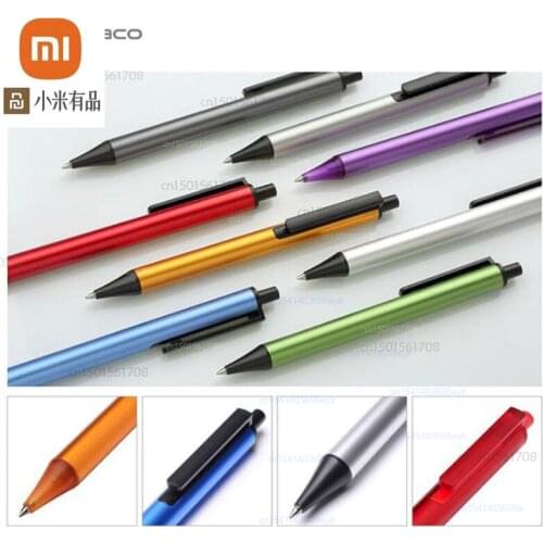 Youpin KACO Gel Pen TUBE Stainless Steel Metal Signature Pen 0.5 Black Water Pen Office Press Type