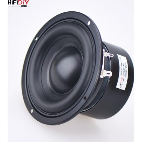 HIFIDIY AUDIO 4.5 inch 80W Round Woofer Speaker High power BASS Home Theater 2.1 Subwoofer Unit 2 Crossover Louspeakers SB4-116S