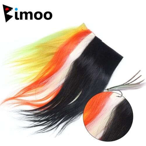 Bimoo 1pc Cashmere Goat Fly Tying Hair Material for Sunray Shadow Collie Dog and Streamer Saltwater Flies Long Natural Fibers