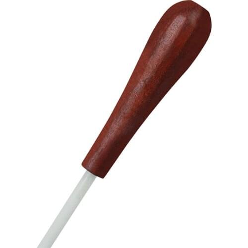 L-05 39cm Mahogany Baton Wood Handle Fiber Rod Music Director Orchestra Command Conductor Pear Wood Handle Rhythm Tool