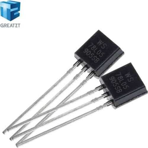 GREATZT 100pcs 78L05 L78L05 Linear Voltage Regulators 5.0V 0.1A Positive TO-92 new original
