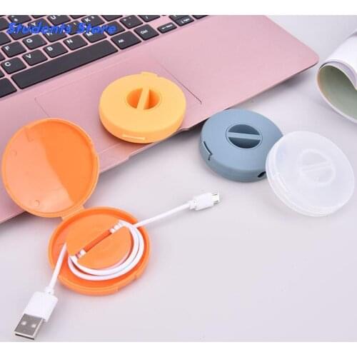 Mini Round Wire Cable Clips Organizer Desktop & Workstation Clips Cord Management Holder USB Charging Data Line Cable Winder