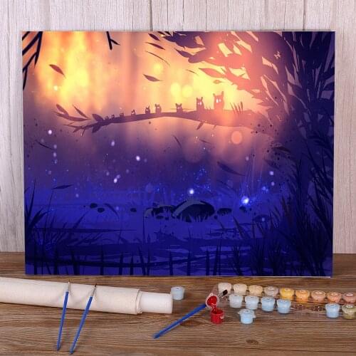 Scenery Sweet est Painting By Numbers Package Acrylic Paints 50*70 Boards By Numbers Home Decor Kids Wall Art Handiwork