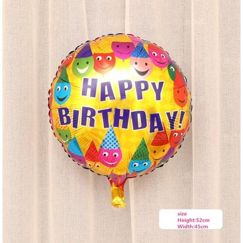 New 18inch aluminum balloons wedding birthday clown birthday balloon decorated childrens toys wholesale