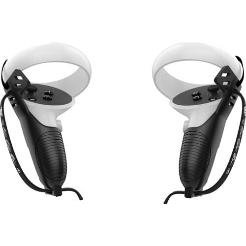 VR Touch Controller Handle Grip Silicone Protective Cover Anti-Slip Shell with adjustable Knuckle Wrist Strap for Oculus Quest 2