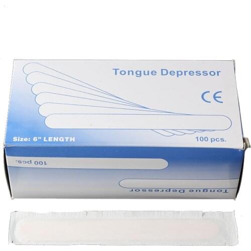 100Pcs Tattoo disposable Tongue Depressor Bamboo Sticks Wooden Tattoo Medical Stick Health clean Tool for free shipping