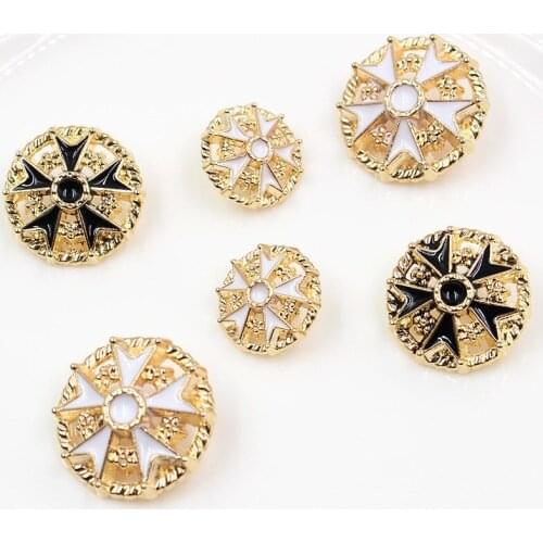 Metal Buttons Gold Point oil for Clothing Sweater Coat Decoration Shirt 10pcs/Lot Accessories DIY JS-0464