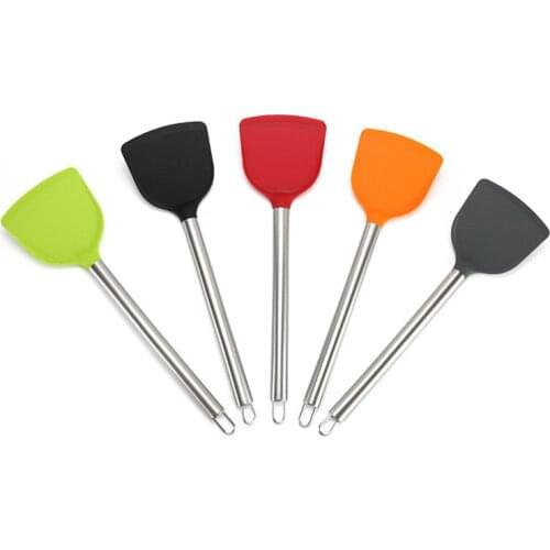 Multicolored Non-stick Cooking Turners Spatula Heat-Resistant Spoon Scoop Turner Flexible Kitchen Cooking Tools