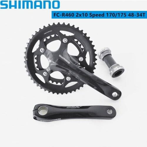 Shimano R460 2x10 Speed 170mm 175mm 48-34T Crankset FC-R460 170/175mm For Road Bike Bicycle With BB Bottom Bracket