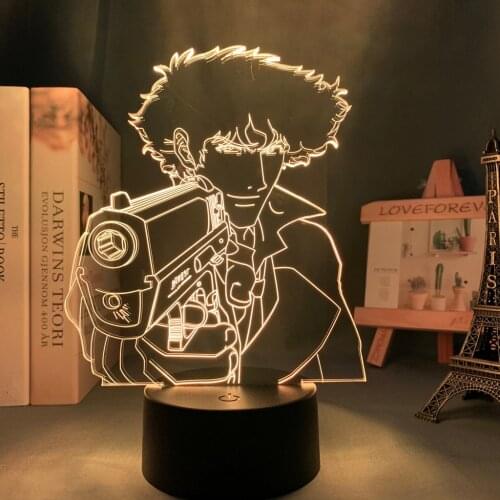 Led Light Anime Cowboy Bebop Spike for Kids Bedroom Decor Night Light Brithday Gift Room Desk Acrylic 3d Lamp Cowboy Bebop Manga