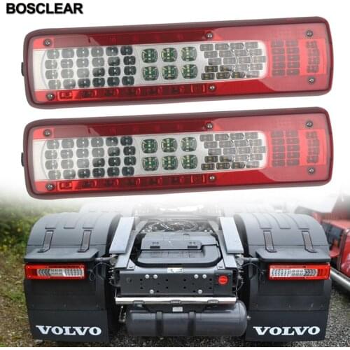 LED Rear Tail Lights Lamp For Volvo FH16 FH4 FH02 FM420/460 FMX500 Renault T460 Truck Trailer With Buzzer Wagon GOODS VEHICLE