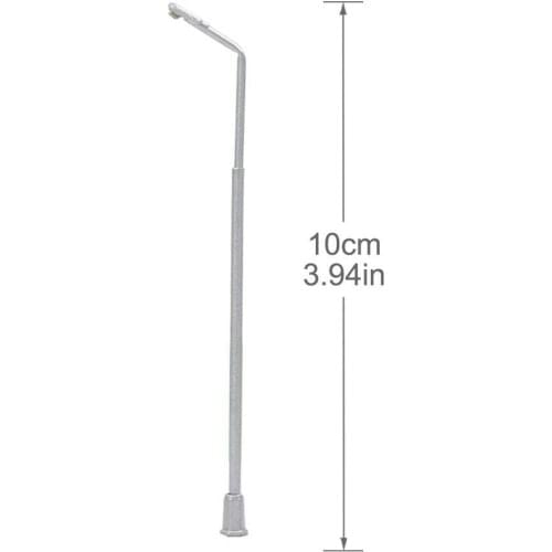 T89 10pcs Model Trains Lamppost O Scale 1:50 Street Light Bright LEDs 10cm 12V