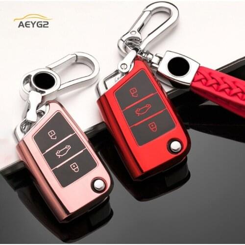 TPU Car Remote Key Cover Case For VW Volkswagen Golf 7 MK7 Tiguan mk2 mk7 Seat Ibiza Leon For Skoda Octavia A7 Kodiaq 2017-2020