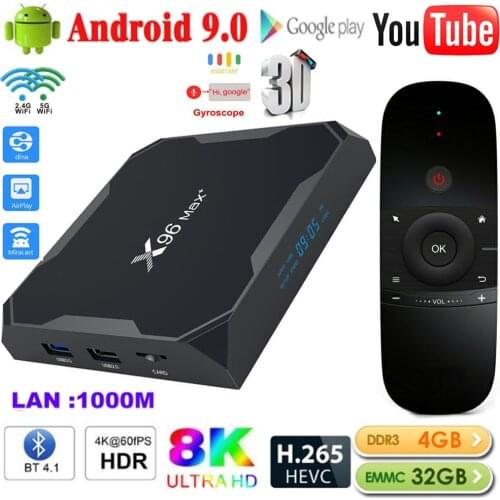 Android 9.0 Smart TV BOX Amlogic S905X3 H.265 8K HD 1000M 2.4/5.0G Wifi Media Player IPTV Android TV BOX