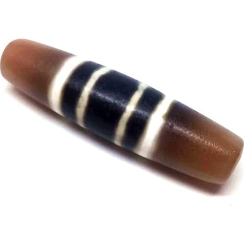 Magic Power Strip Beads with Cinnabar Baojiang Redish Natural Agate Tibetan Dzi High Quality