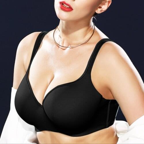 Smooth Full Cup Supportive Push Up T-Shirt Bra for Women Lightly Lined Soft Cup Underwire 34 36 38 40 42 44 B C D E F