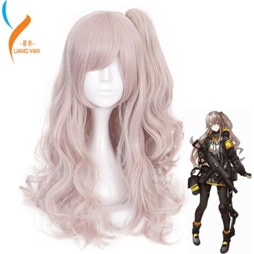 Girls Frontline Ump45 UMP9 Wig Cosplay Costume Women Long Synthetic Hair Halloween Party Wigs