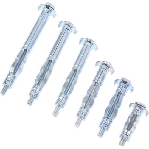 10Pcs/Set M4 Carbon steel Hollow Wall Metal Anchor Kit Plasterboard Drywall Cavity Plug Dowel