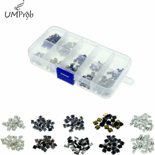 10 Kinds of Tactile Switches Push Button SMD Tact Switch Kit wiht Box for Diy Kit
