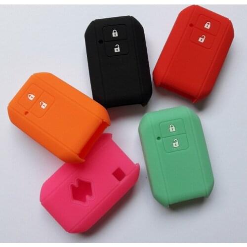 100pcs Silicon Smart Key Covers For Suzuki All New Ertiga Wagon R Stingray Spacia New Swift 2 Button Smart Key