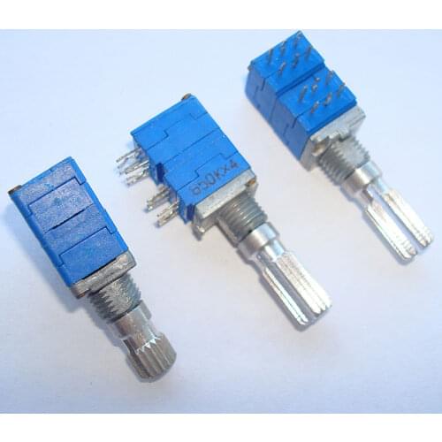 09 type 4-channel precision potentiometer B50K×4 flower shaft length 15MM 20MM 12 feet